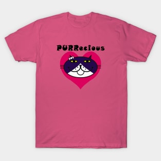 PURRecious - tuxedo cat T-Shirt